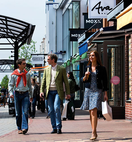 Shopping street in Ingolstadt Village